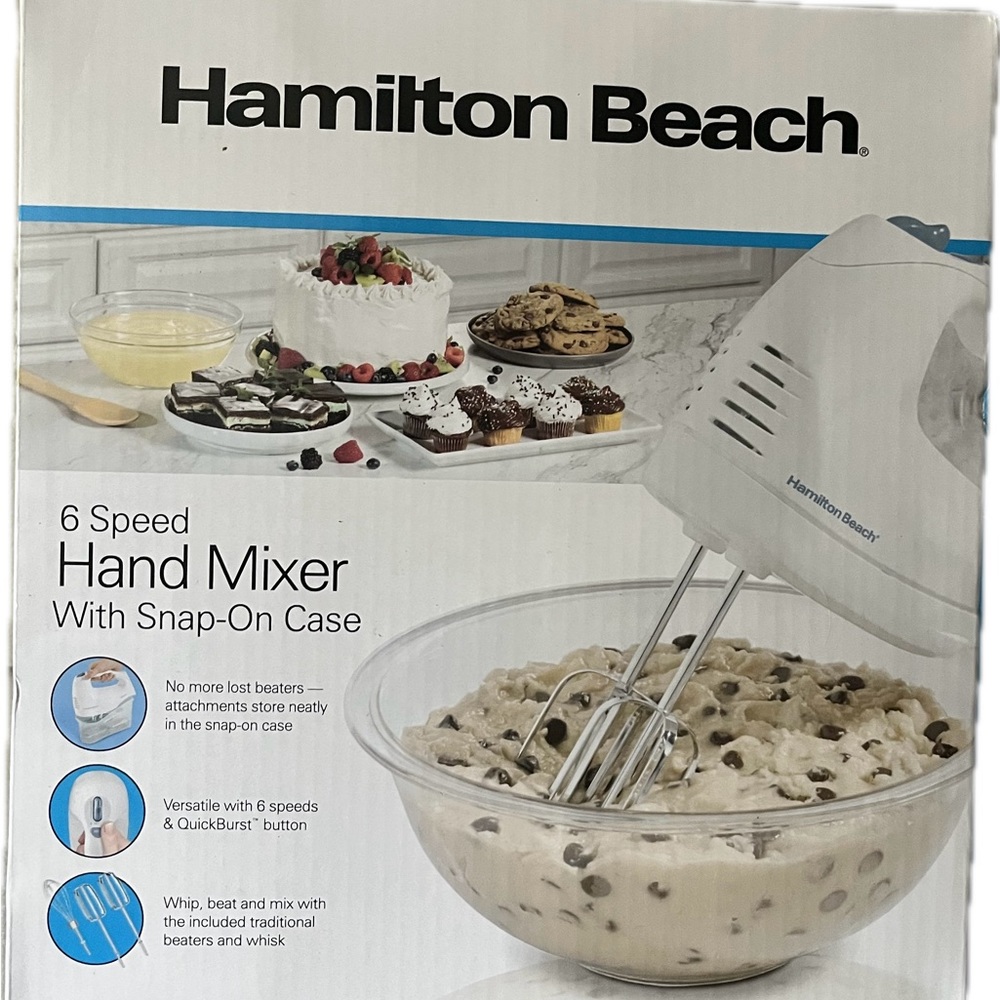 Hamilton Beach Hand Mixer with Snap On Case